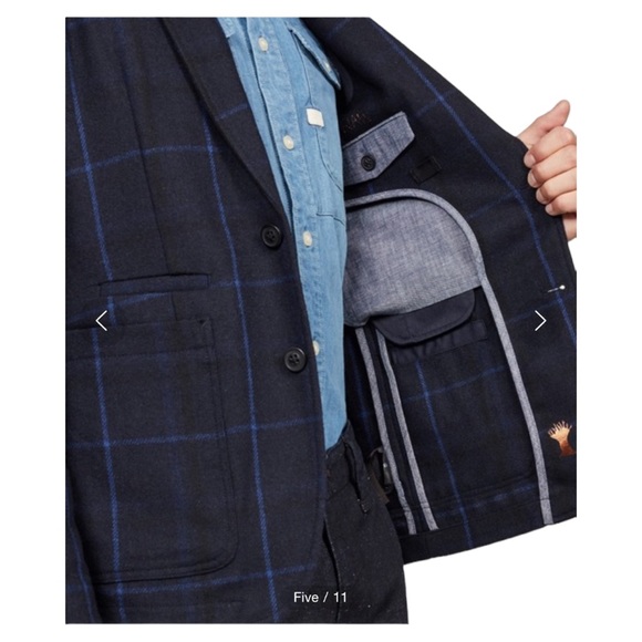 G-STAR RAW Wool Varve Blazer Hunt Check Size L NWT - Picture 6 of 12